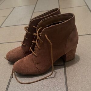 Madden Girl Tan Suede Ankle Booties